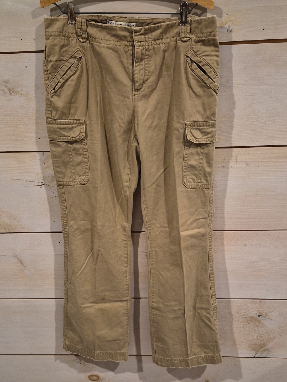 Tommy Hilfiger Tan Cargo Pants, Size 10, Multiple Pockets, Good Condition